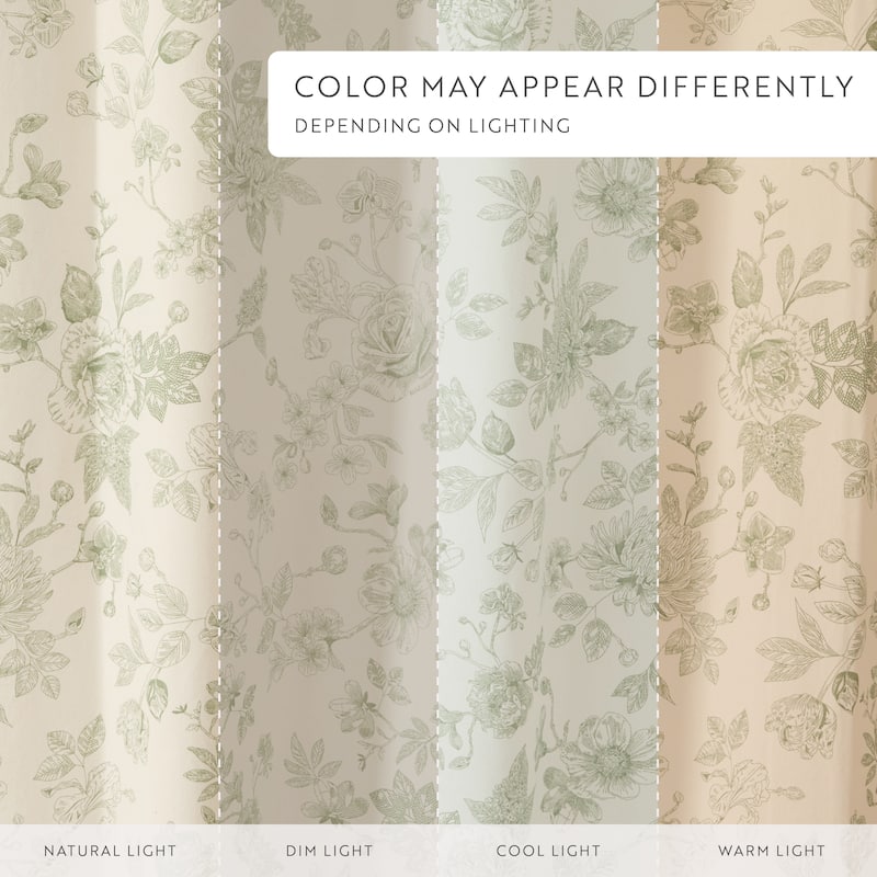 Becky Cameron Cotton Blend Floral Print Shower Curtain