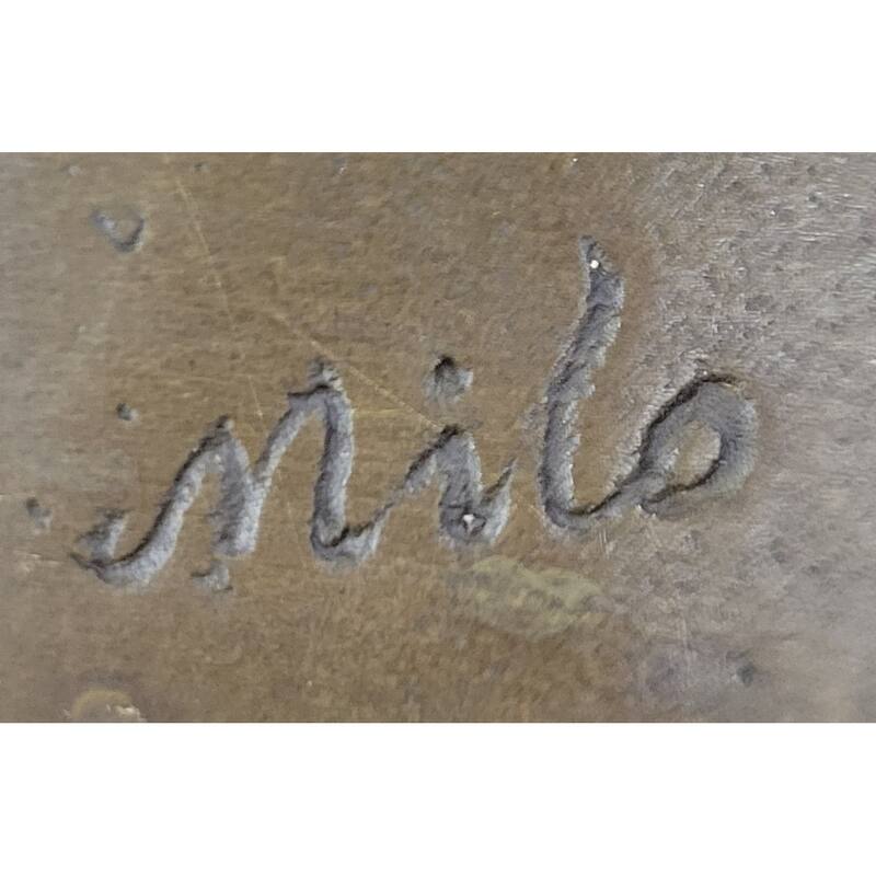 Laughing Buddha On Rocking Chair Bronze Figurine Statue Sculpture Original Art