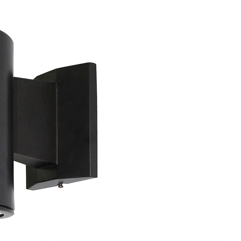 LED Light Drum Sconce in Black finish