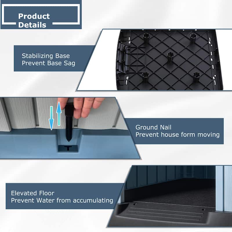 BOSSIN Insulated Dog House, Outdoor & Indoor Use with Elevated Floor, Waterproof & Durable Plastic Design for All Size Dogs
