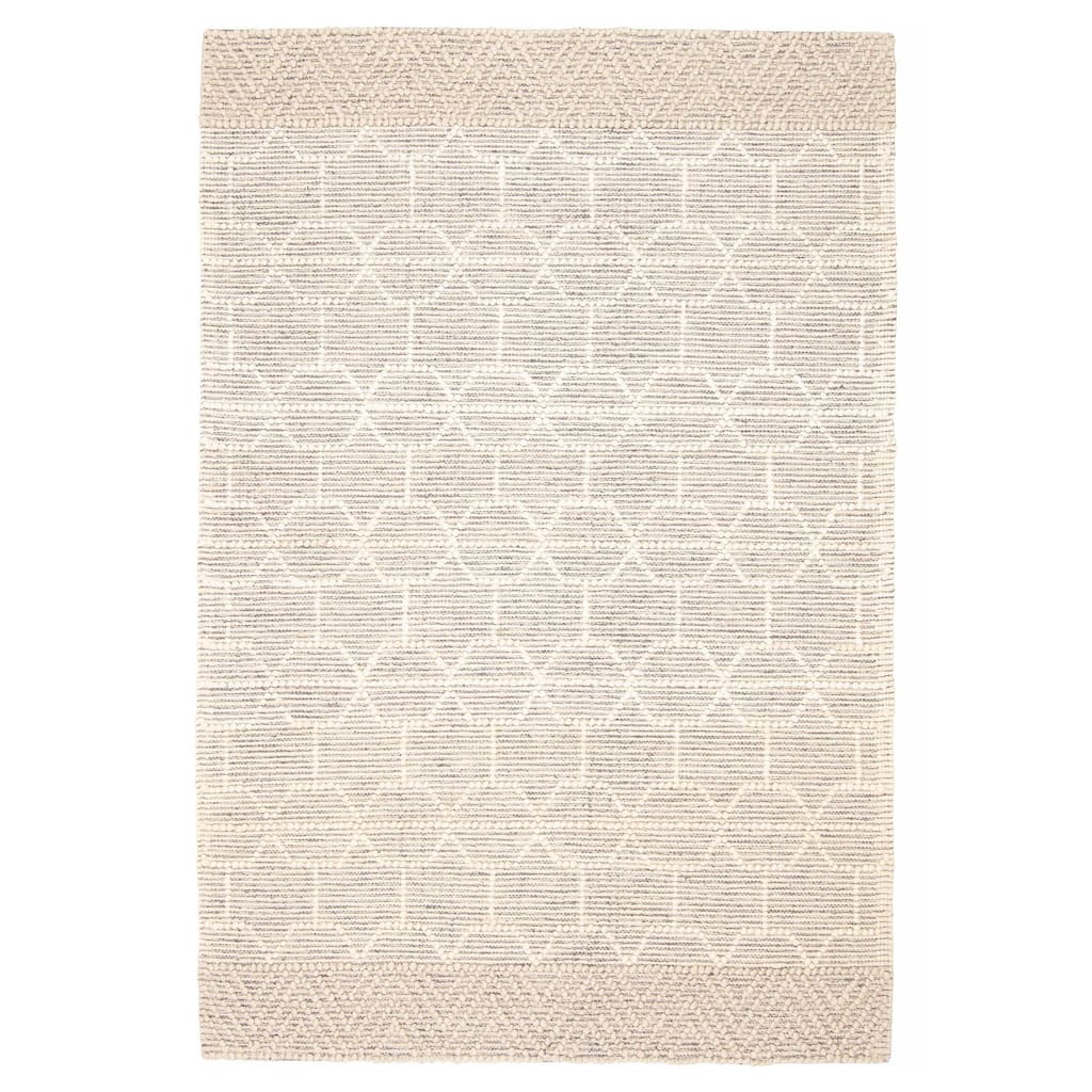 ECARPETGALLERY Braid weave Sienna Cream Wool Rug - 5'0 x 7'6