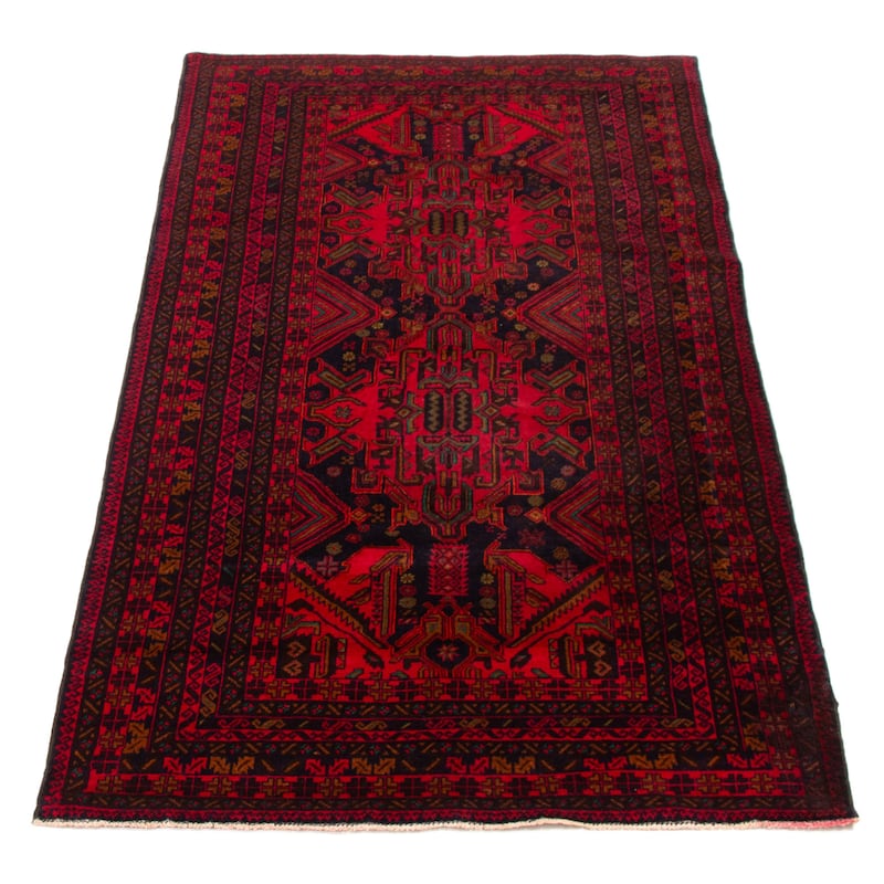 Teimani Red Rug 3'9" x 7'1" - 3'9 x 7'1