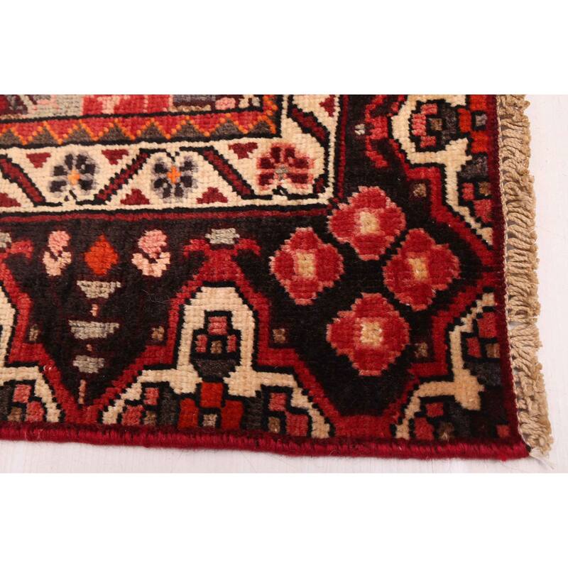 ECARPETGALLERY Hand-knotted Kayseri Vintage Dark Red Wool Rug - 4'7 x 6'8