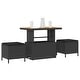 preview thumbnail 26 of 39, vidaXL 3/4 Piece Garden Dining Set with Cushions Black Poly Rattan Acacia
