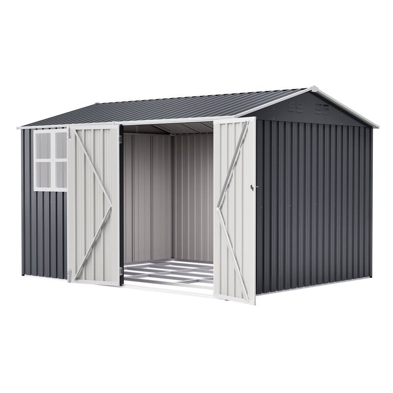 GDFStudio - Lucas All-Weather 6x4 ft Outdoor Storage Shed with Robust Construction and Easy Assembly