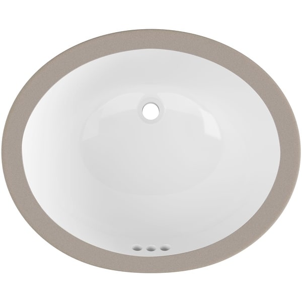 slide 2 of 6, PROFLO PF1512U Comstock 17" Oval Vitreous China Undermount Bathroom White