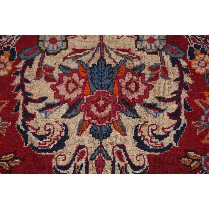 Floral Kashmar Persian Antique Area Rug Handmade Wool Carpet - 10'3"x 12'10"