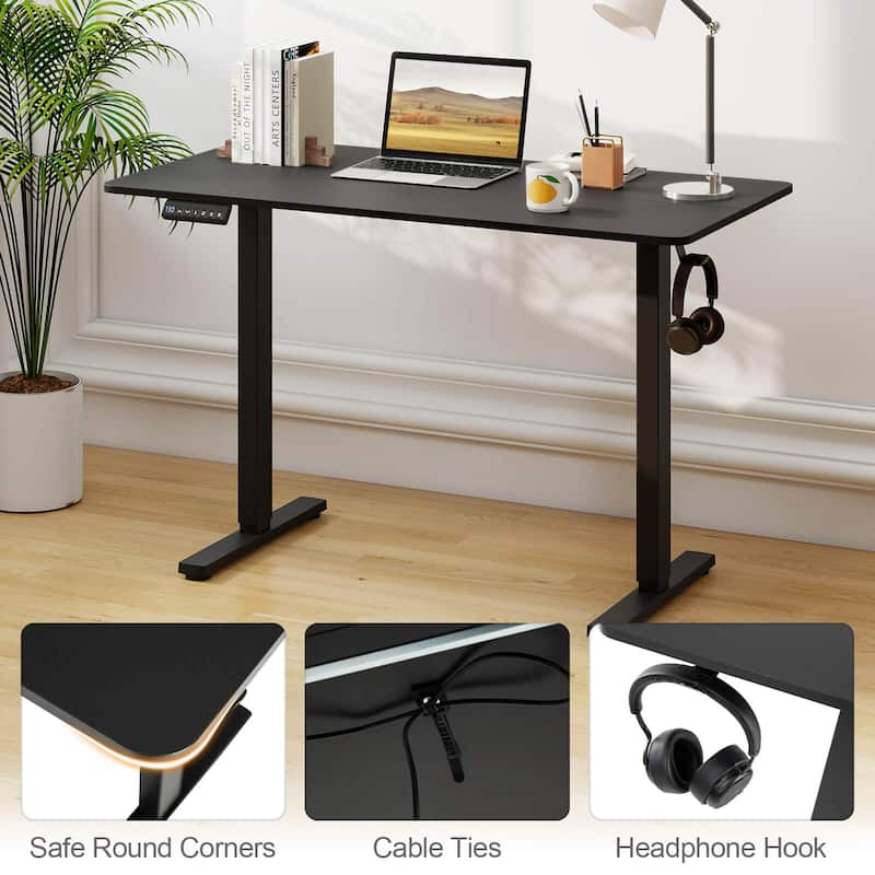 Costway 48" x 24" Sit to Stand Desk with 3 Memory Settings & - See Details