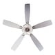 preview thumbnail 5 of 5, Modern 5-Blade Silver Crystal Low Profile Ceiling Fan with Remote Control - 48 Inches