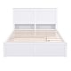 preview thumbnail 12 of 14, Full Size Storage Platform Bed with Trundle and Pull Out Shelves, White