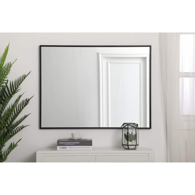 Elegant Lighting Eternity 27" x 36" Rectangular Beveled Metal Framed