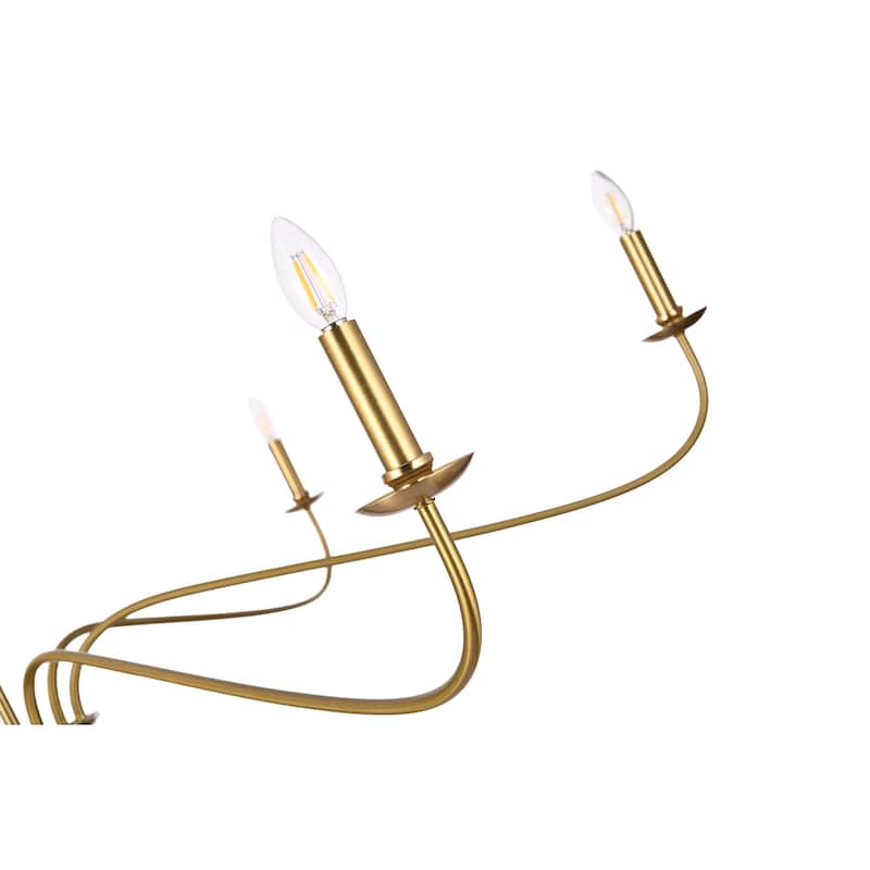 6-Light Classic French Minialist Chandelier with Candle-Style Lighting