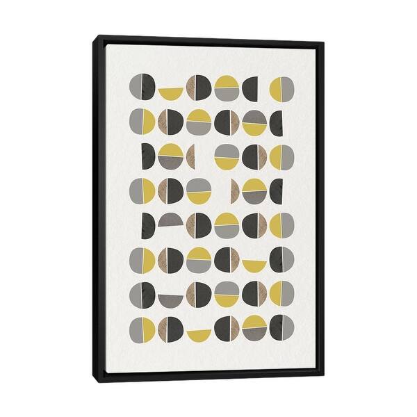 slide 2 of 12, iCanvas "Mid Century Abstract Circles IX" by Urban Epiphany Framed Black - 40x26