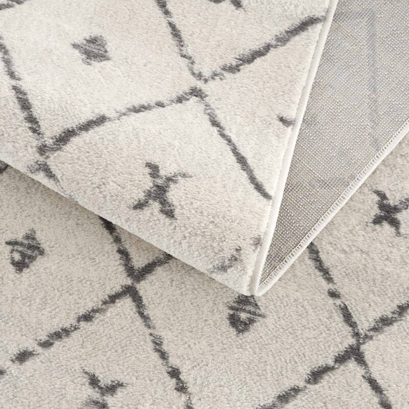 Hauteloom Tigris Modern Traditional Abstract Farmhouse Neutral Grey / Beige Area Rug