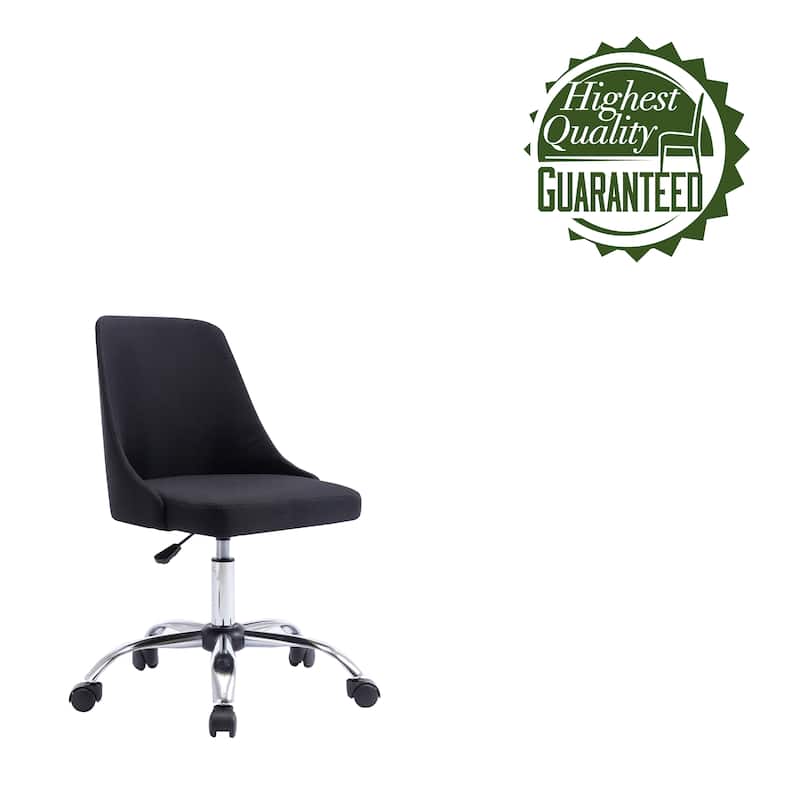 Porthos Home Roache Fabric Upholstered Office Chair with Chrome Base