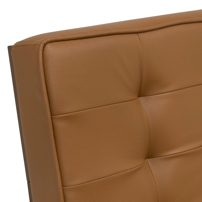 Studio Designs Home Ashlar Metal and Tufted Blended Leather Armless Accent Chair