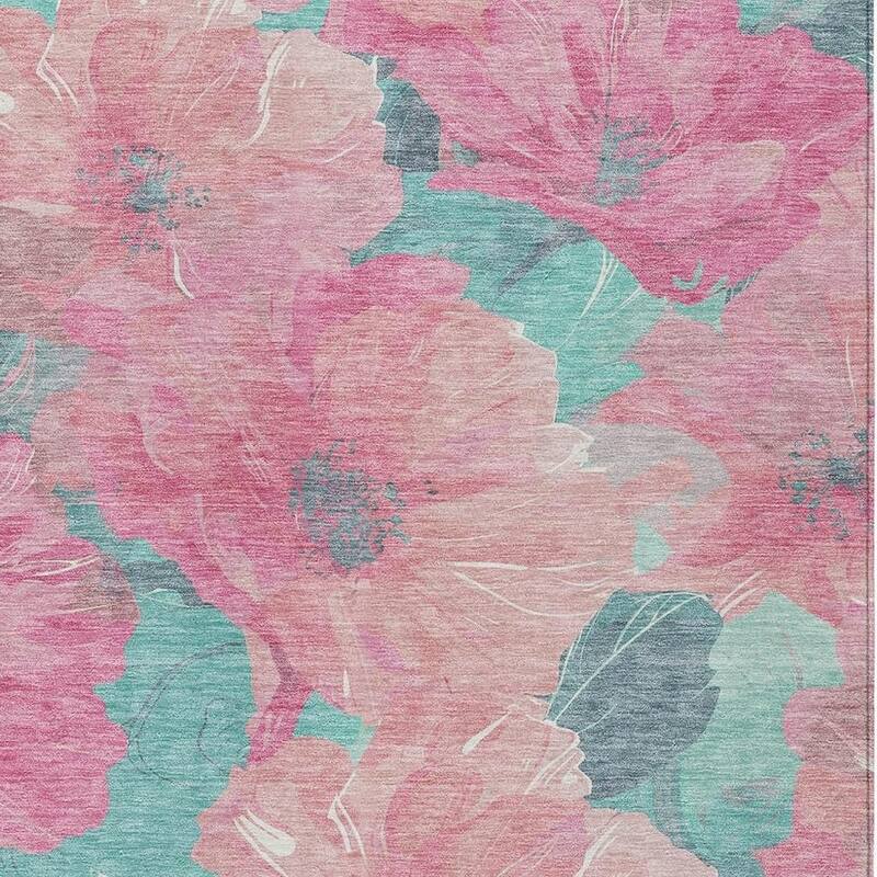 HomeRoots Floral Transitional Rectangle Outdoor Rug