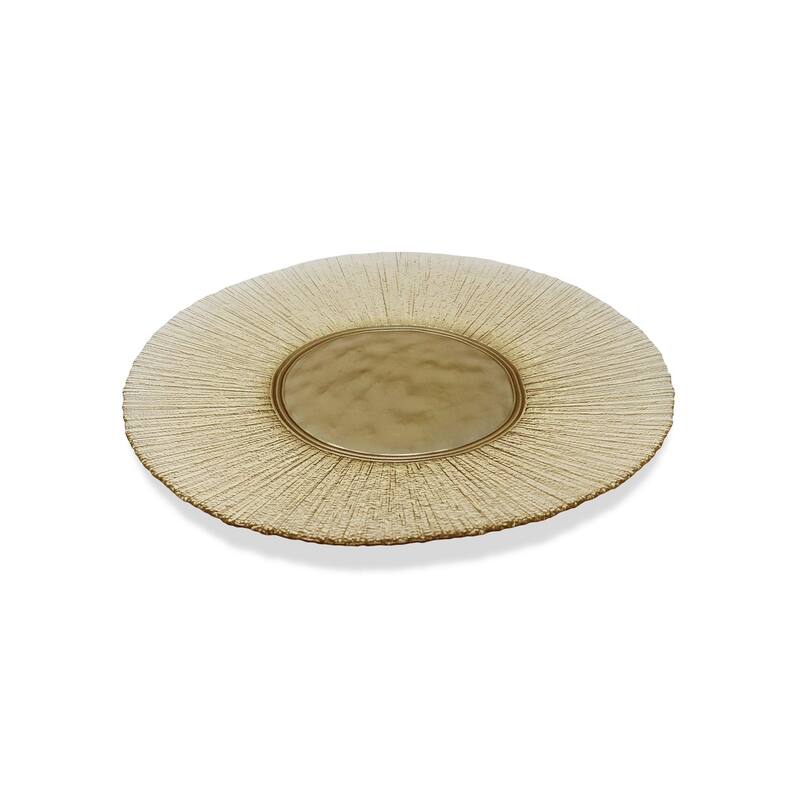 Set of 4 Organic Shaped Gold Plates