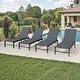 preview thumbnail 9 of 73, Outdoor All-Weather Patio Chaise Lounge Chairs Sun Lounger with Adjustable Backrest Dark Grey - 4PC