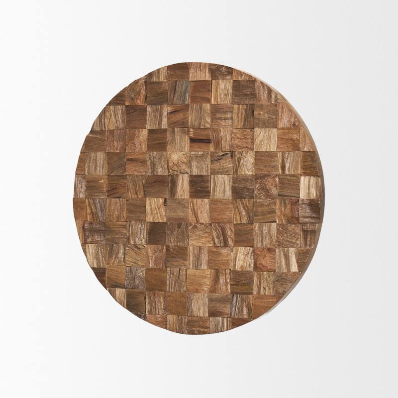 Into the Abyss II Light Brown Wood 24" Wall Art