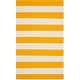 preview thumbnail 113 of 153, SAFAVIEH Handmade Montauk Caspian Stripe Cotton Flatweave Rug 3' x 5' - Yellow/Ivory - Rectangle