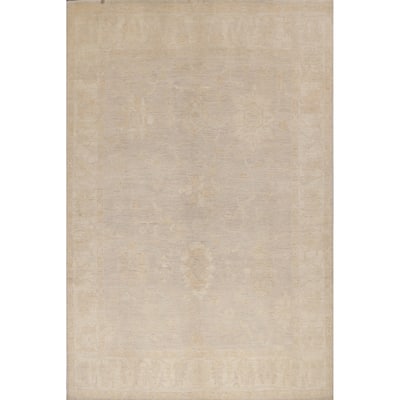 Vegetable Dye Muted Oushak Turkish Oriental Wool Area Rug Hand-knotted - 8'1" x 10'5"