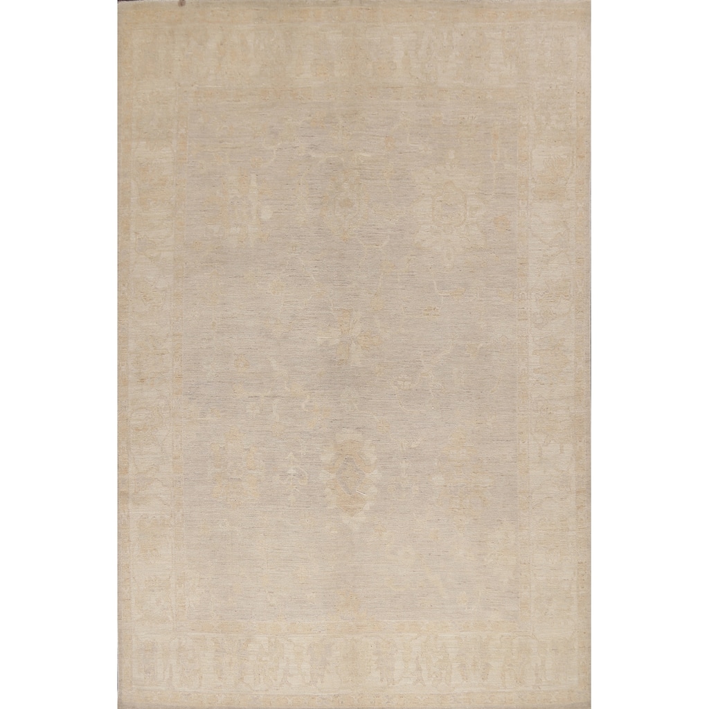 Vegetable Dye Muted Oushak Turkish Oriental Wool Area Rug Hand-knotted - 8'1" x 10'5"