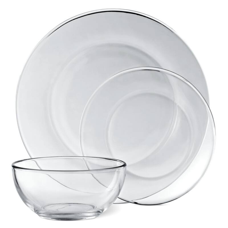 ELEMENT 12 pcs. Glass Dinnerware Set