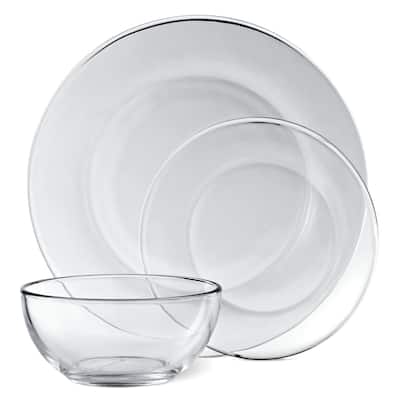 ELEMENT 12 pcs. Glass Dinnerware Set