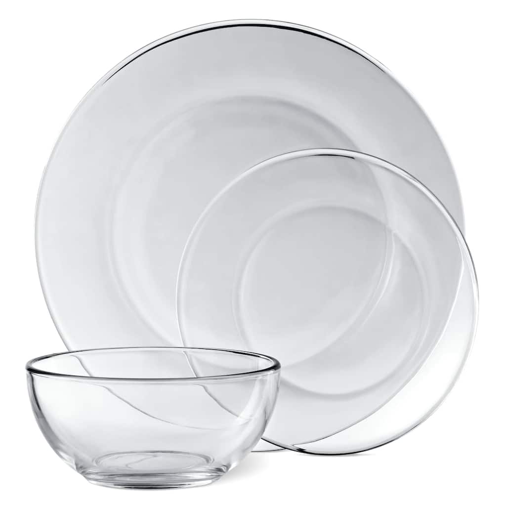 ELEMENT 12 pcs. Glass Dinnerware Set