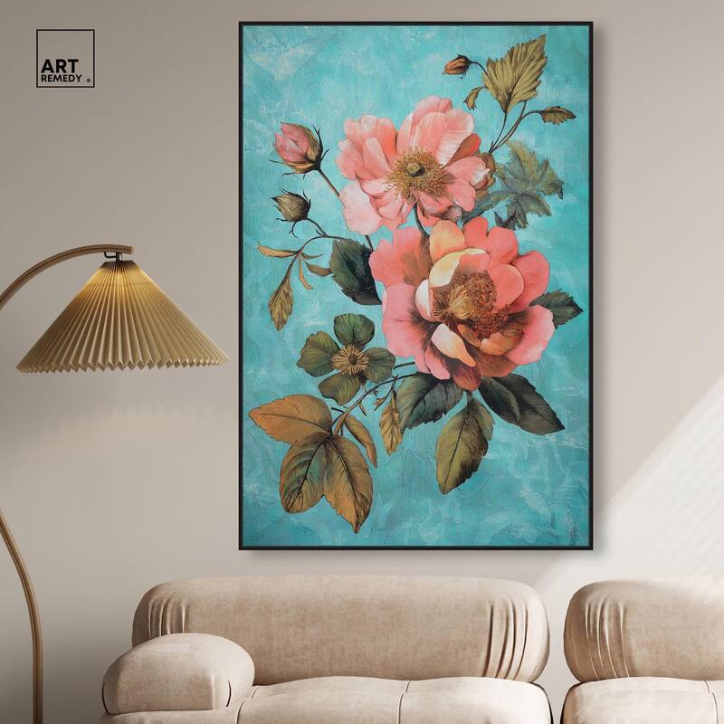 Floral Azure Ascent I Canvas by Art Remedy