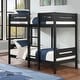 preview thumbnail 4 of 5, Stylish & Simple Twin over Twin Bunk Bed with 14+14 Slat System, Knock-Down Structure, and Patent-Pending Design, Black