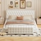 preview thumbnail 2 of 20, 2-Pieces Bedroom Sets, Queen Size Velvet Platform Bed Frame Tufted Upholstered Bed with Rectangular Upholstered Ottoman