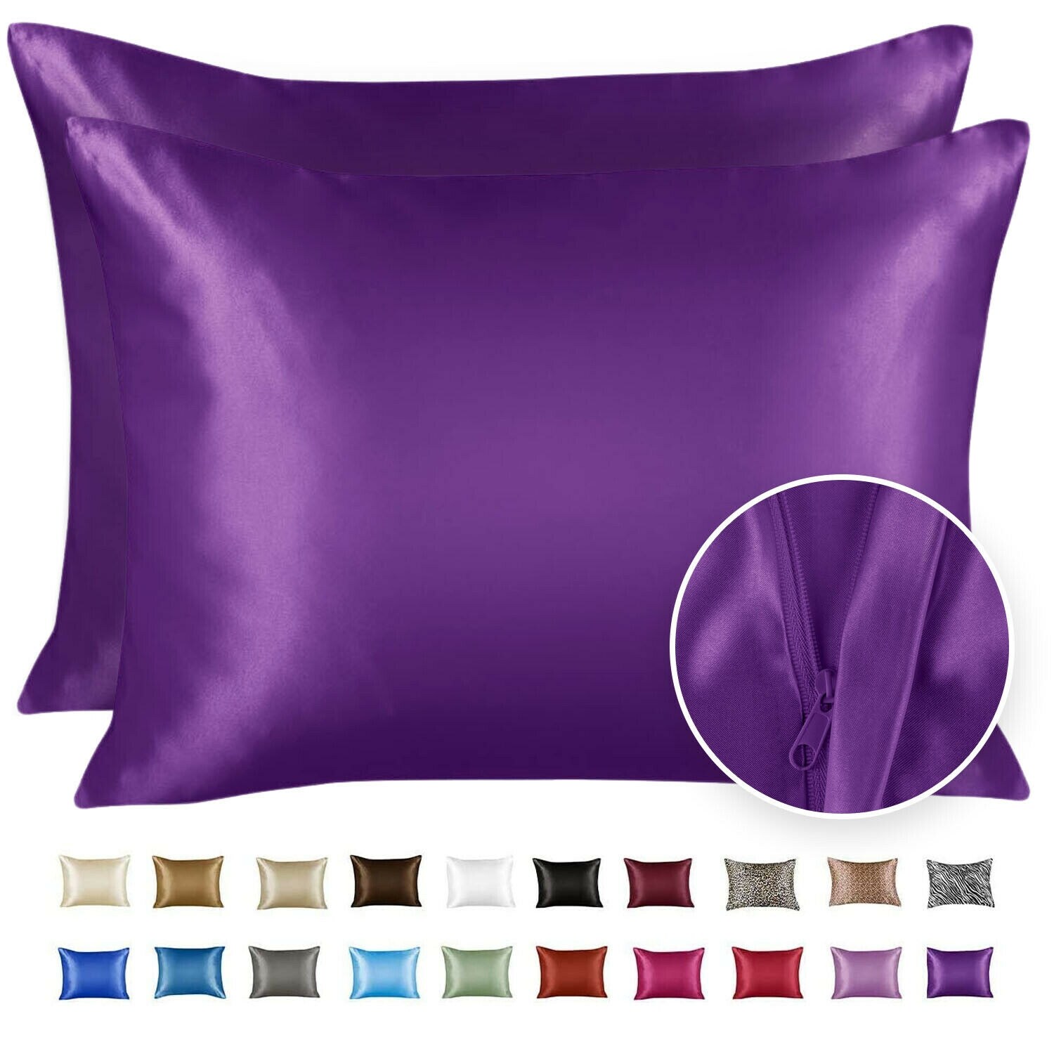 Sweet dreams luxury satin pillowcase sale with zipper