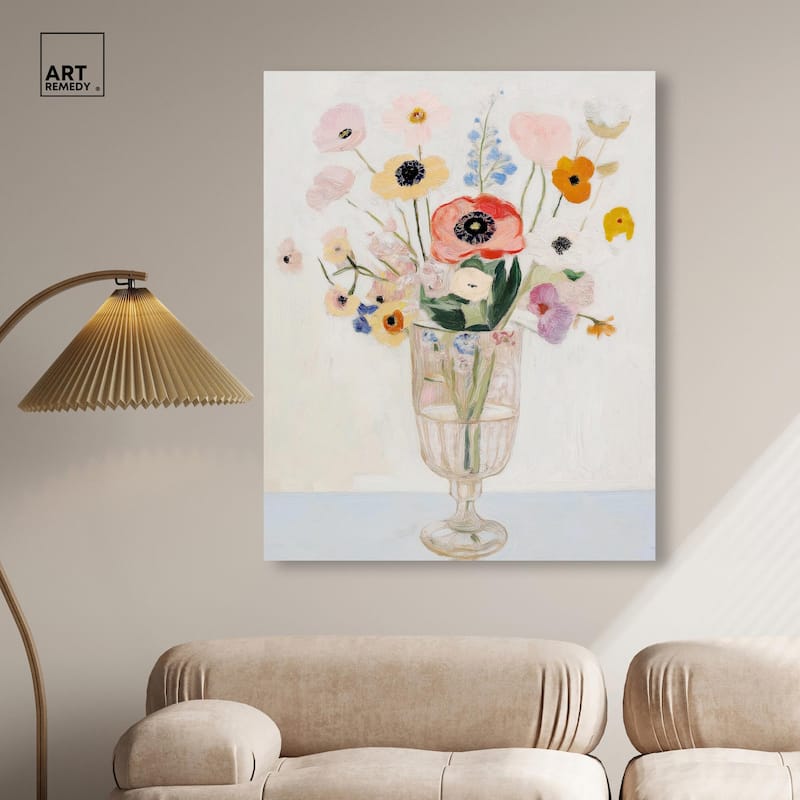 Gentle Bouquet Canvas by Art Remedy, Gallery Wrapped