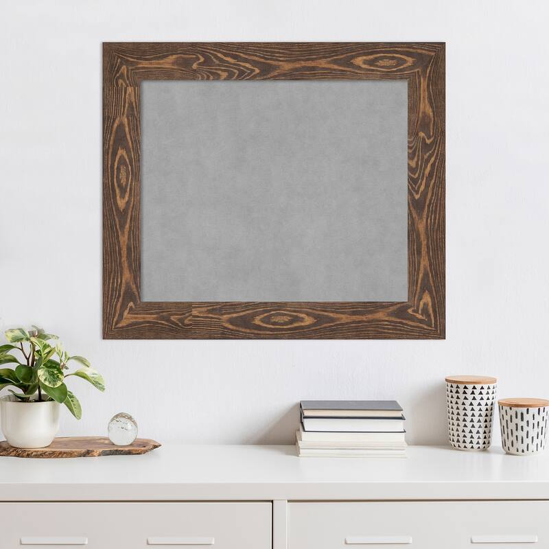 Amanti Art Bridge Brown Framed Magnetic Board
