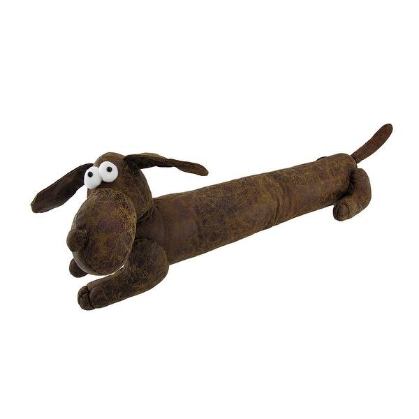 Shop Adorable Stuffed Dachshund Dog Faux Leather Bean Bag Draft