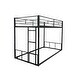 preview thumbnail 11 of 9, Industrial Modern Low-Profile Design Twin over Twin Bunk Bed, Convertible Bed with Ladder, Black