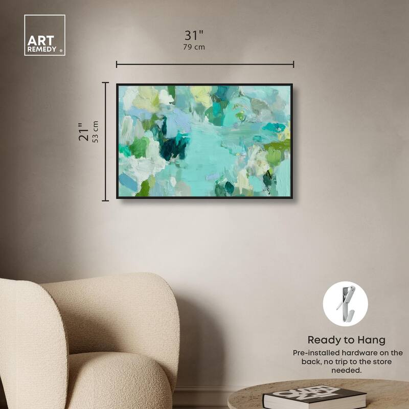 Alista Green Blues Canvas by Art Remedy