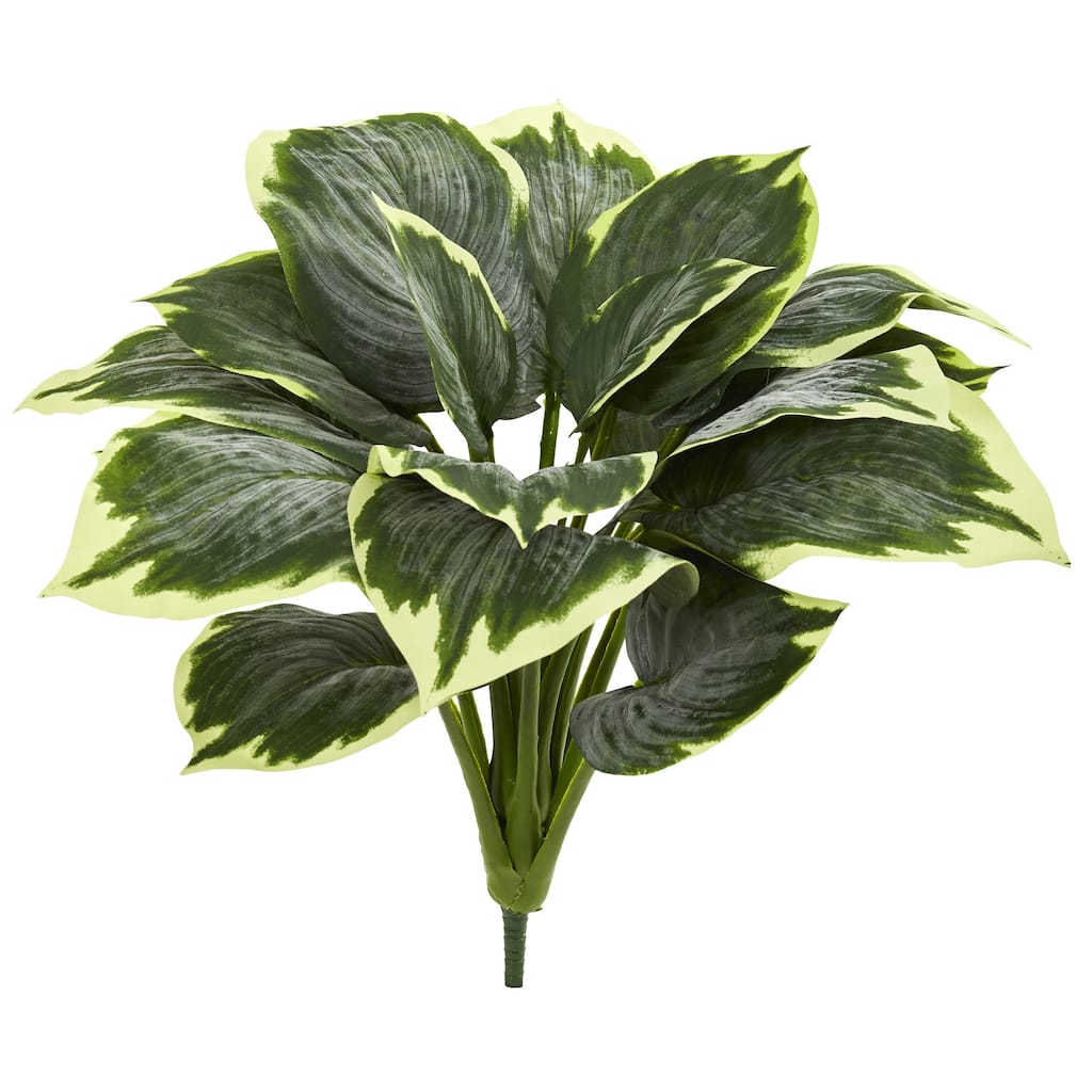 Set of 6 Variegated Hosta Artificial Plant, 23"