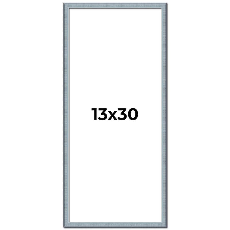 13x30 Frame Rustic Sky Blue Solid Wood Picture Frame | 0.75 Inch
