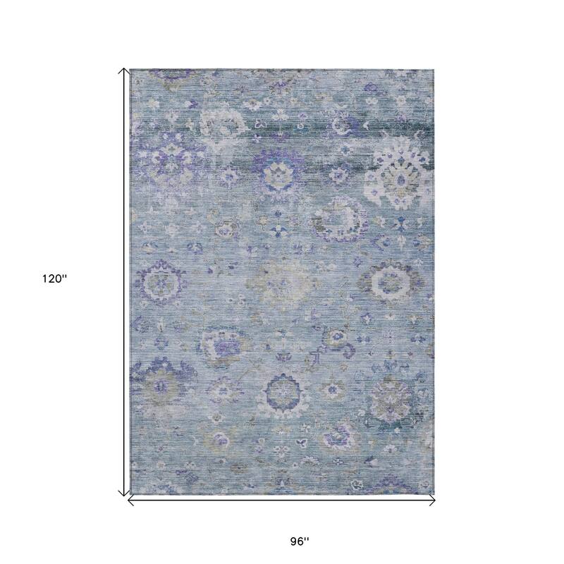HomeRoots Floral Traditional Rectangle Outdoor Rug