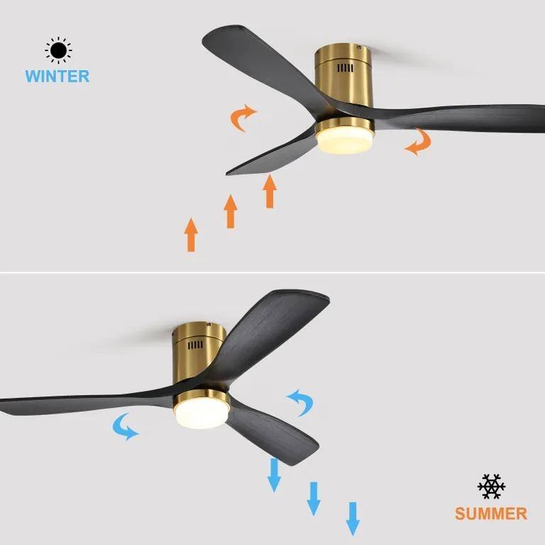 52"Smart Ceiling Fan with Light, Matte Black Blades, APP & Alexa Voice Control, Quiet Reversible Motor, Dimmable LED with Timer