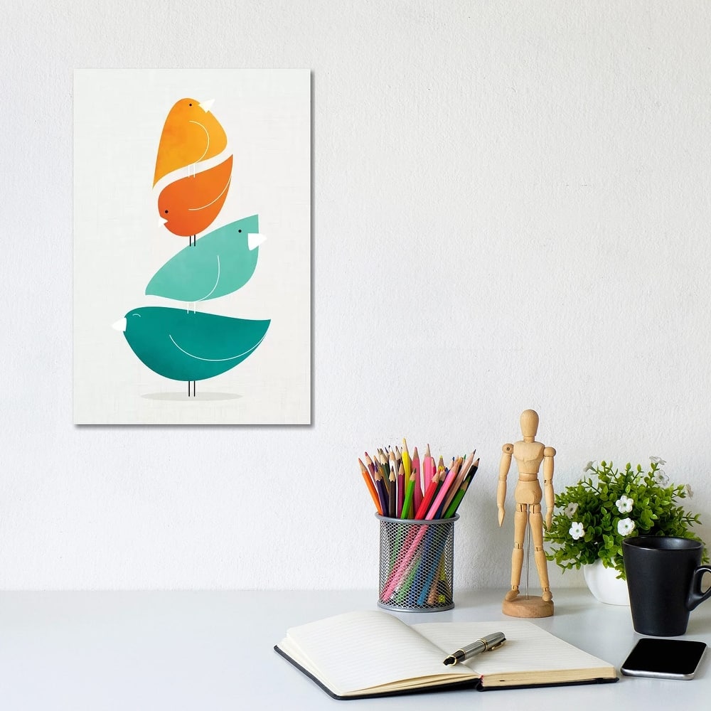 iCanvas "Bird Stack II" by Modern Tropical Canvas Print