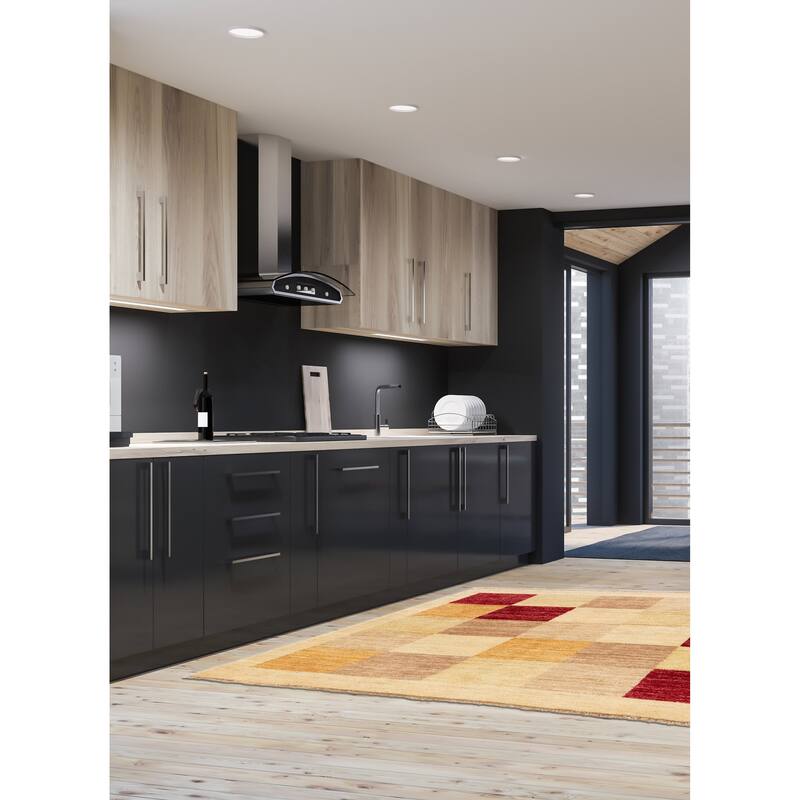 ECARPETGALLERY Hand-knotted Finest Peshawar Ziegler Ivory Wool Rug - 4'0 x 4'2