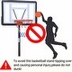preview thumbnail 6 of 5, Outdoor Portable Adjustable Basketball Hoop Stand with Backboard, Wheels - 5.2 FT to 6.8FT
