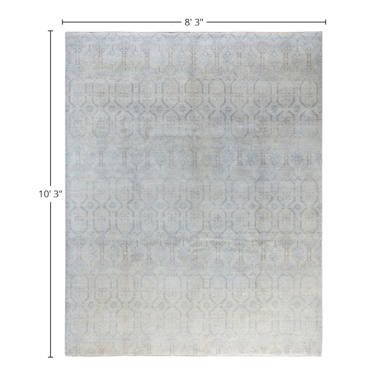 Ikat One-of-a-Kind Hand-Knotted Area Rug, Beige - 8' 3" x 10' 3"