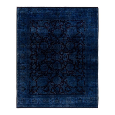 Fine Vibrance One-of-a-Kind Hand-Knotted Area Rug - Gray, 8' 3" x 10' 2" - 8' 3" x 10' 2"