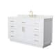Option White, Gold Trim, Giotto Quartz Top
