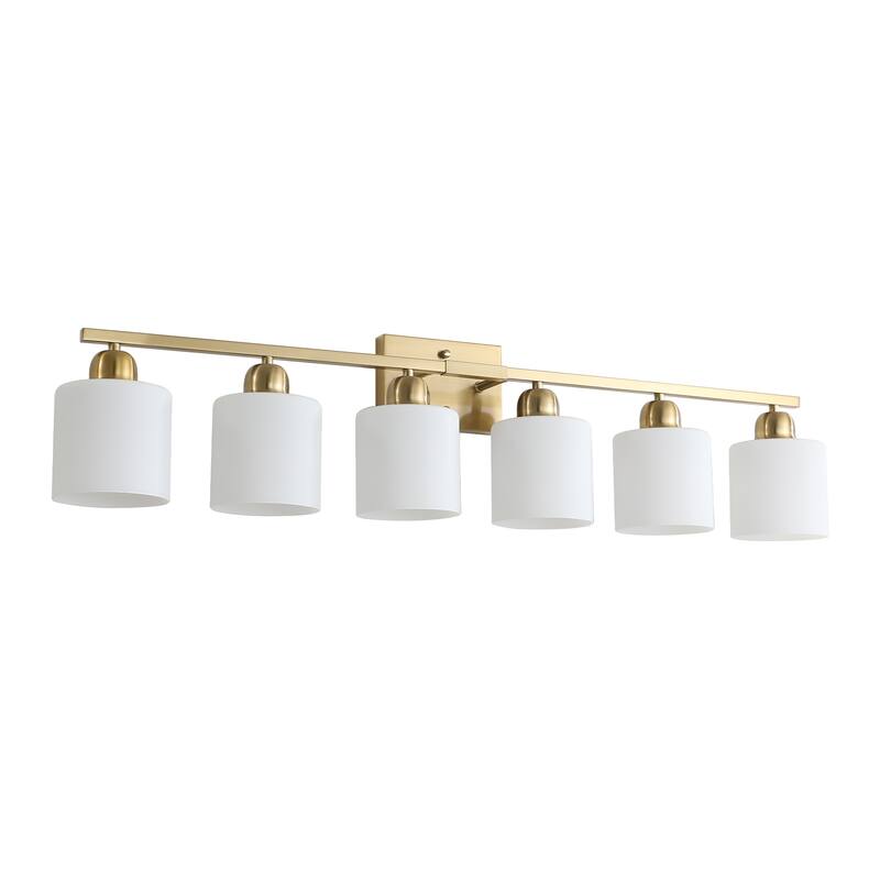6-Light Bathroom Vanity Light, Bathroom Light Fixtures, 38" Modern Brushed Vanity Lighting Fixtures